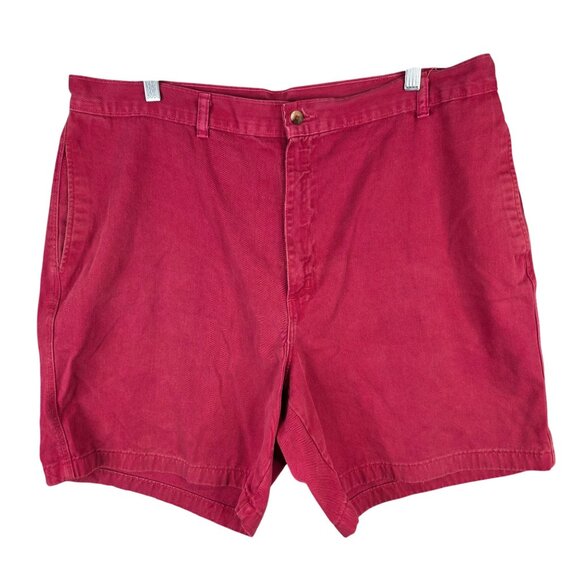 Mens Vintage Duckhead Red Denim Shorts 100% Cotton 8" Inseam Size 40 - Picture 1 of 10